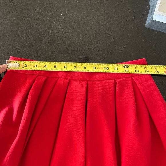 Banana Republic Red Pleated Full Skirt Size 6 - Picture 9 of 11